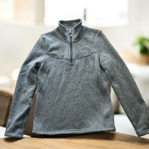The North Face Women’s M Grey Quarter Zip Fleece Pullover Soft Warm